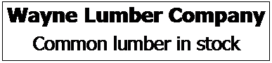 Common Lumber in Stock